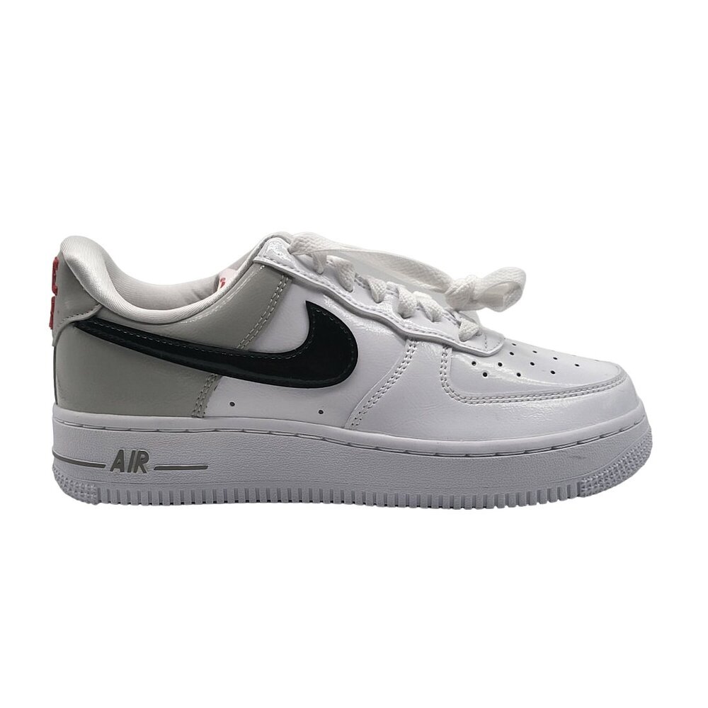 Nike Air Force '07 Womens White Patent‎ Leather Sneakers Shoes DQ7570 001 Size 6